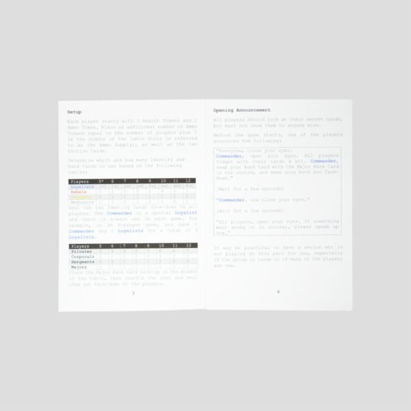 Authority game rules booklet