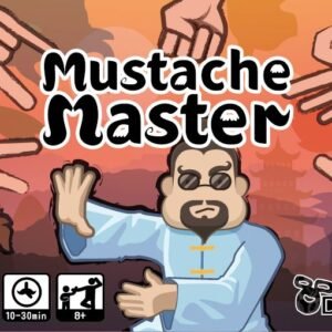 Mustache Master gameplay with players flipping cards