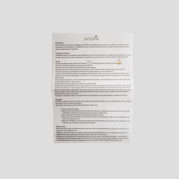 Biotopia Rulebook