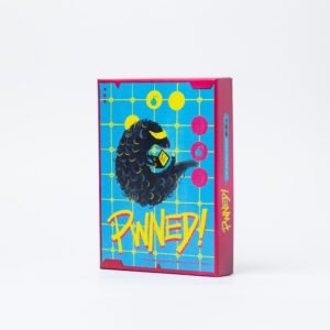 Front cover of PWNED! board game featuring its cyberpunk hacker theme.