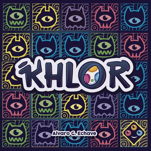 Front cover of Khlor, featuring majestic dragon artwork and a mystical valley from Tembo Games.