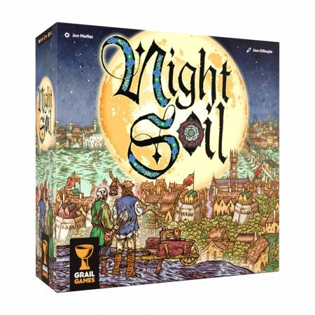 Front cover of Night Soil, featuring atmospheric Tudor London artwork and sanitation themes.