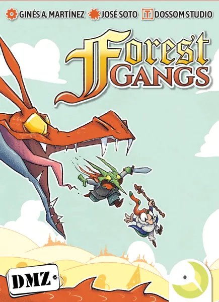 Front cover of Forest Gangs, featuring vibrant fantasy creature artwork.