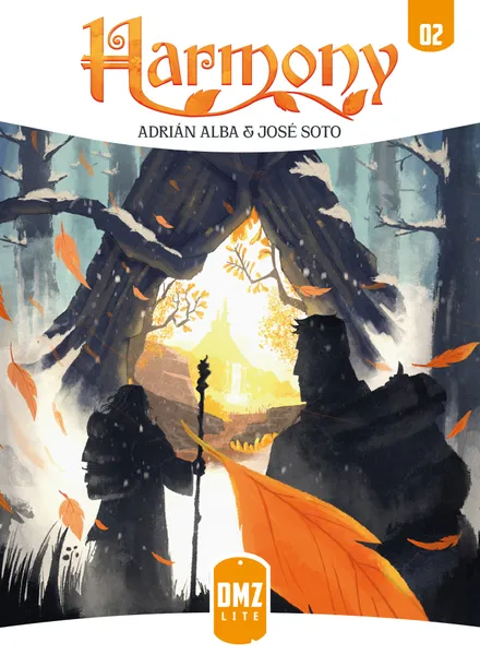 Front cover of Harmony, featuring magical forest and seasonal artwork.
