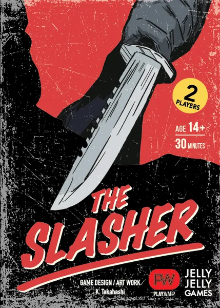 Front cover of The Slasher, featuring eerie summer camp and horror artwork.