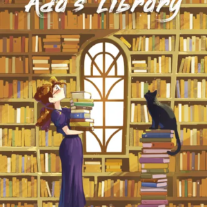 Front cover of Ada’s Library, featuring colorful book and library artwork.